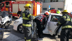 فيديو: إصابة متوسطة بحادث طرق بين مركبتين شرق يافا 