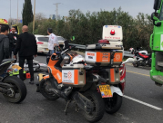 اصابة متوسطة لراكب دراجة نارية بحادث طرق شرق يافا 