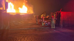 حريق كبير في المنطقة الصناعية هيركونيم بمنطقة المركز