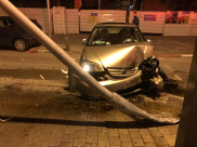 فيديو: اصابة طفيفة لسائق مركبة بحادث طرق ذاتي بيافا