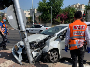  اصابة طفيفة لشخصين بحادث طرق ذاتي على مدخل الرملة