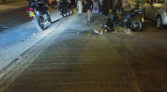 يافا: اصابة متوسطة لراكب دراجة نارية بحادث طرق 