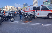 اصابة متوسطة لسائق دراجة نارية بحادث شرق يافا 