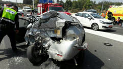 بالفيديو: مصرع شخص بحادث طرق مروّع قرب مدينة الرملة 