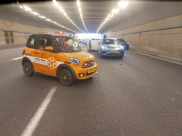 اصابة سيدة اثر انقلاب مركبة في مفرق فولفسون 