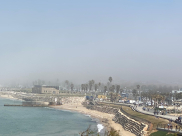 بالصور: ضباب يخيّم على الأجواء في يافا وتدني مستوى الرؤية 