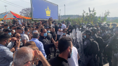 مظاهرة غاضبة في وادي عارة احتجاجا على قتل الشاب مصطفى يونس 