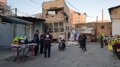 فيديو: انهيار  مبنى في مدينة يافا دون اصابات 