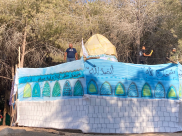 صور: مجسم للمسجد الأقصى المبارك في مخيم كشاف النادي الاسلامي 