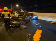 منتصف الليلة - اصابة خطرة لشاب بحادث طرق على شارع 20 