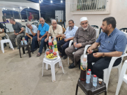 الشيخ رائد صلاح ووفد في زيارة لمنزل الشيخ يوسف الباز في مدينة اللد.