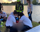  عمليات انعاش لغريق داخل منتجع شمال يافا 