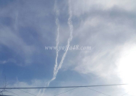  بالصور:آثار صواريخ في سماء مدينة يافا صباح اليوم !