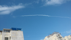  فيديو: تجربة لإطلاق صاروخ شوهدت آثاره في سماء يافا 