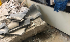 لطف الله - انهيار السقف كاد أن يتسبب بكارثة في بيت السيد عيسى يتيم بيافا 