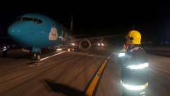 بالفيديو: هبوط طائرة اضطرارياً في مطار اللد على متنها 182 راكباً