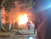  الرملة: احتراق سيارة دون وقوع اصابات