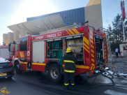  بالصور: حريق داخل محطة وقود بيافا واغلاق شارع ييفت الرئيس 