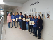  صور: أجيال الثانوية بيافا تشجّع وتدعم مشروع الرسم بالرصاص 