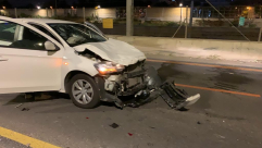  منتصف الليلة - حادث طرق بين عدة مركبات في مفرق ايالون 