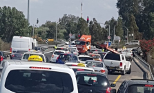  اصابة متوسطة لسائق بحادث طرق على مفرق الرملة 