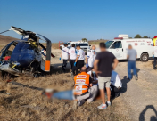 تحطم طائرة مروحية مدنية في الشمال وإصابة شخصين