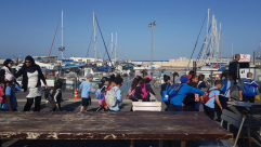  جولة لطلاب الصف الأول من مدرسة حسن عرفة في ميناء يافا 