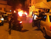 منتصف الليلة: حريق سيارة في شارع دنتي بمدينة يافا دون وقوع إصابات