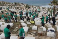 بالفيديو: انتهاء معسكر "يافا أقوى من هدمكم" ومقبرة الكازحانة تكتسي باللون الأبيض