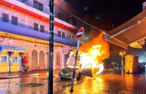 شبان يحرقون مركبة للمستوطنين برام الله