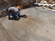 صور: خلال حفريات في اللد - العثور على فيسفساء ملوّنة 