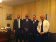 وفد من يافا في زيارة تعزية للقائم بأعمال سفير مصر بتل أبيب