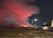 فيديو: احتراق مركبة في مدينة اللّد دون إصابات