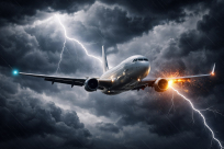 صاعقة برق تصيب طائرة "ال عال" قبل هبوطها في مطار بن غوريون
