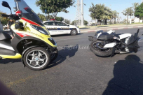  اصابة سائق دراجة نارية بحادث طرق قرب الرملة