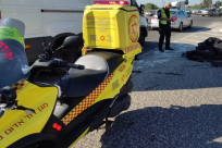  اصابة خطرة لسائق دراجة نارية بحادث طرق على مفترق الرملة اللد