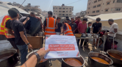 يافا: استمرار إيصال المساعدات من رواد مسجد الجبلية لأهالي قطاع غزة