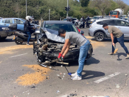  يافا: حادث طُرق يُسفر عن انقلاب دورية شرطة واصابة شخصين 