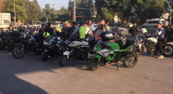  فيديو: تظاهرة لراكبي الدراجات النارية بيافا احتجاجاً على قانون المخالفات الجديد 