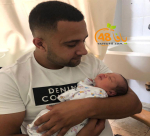 الرملة: السيّد رامي أبو حلتم يرزق بطفلة ويسمّيها "آيا صوفيا"