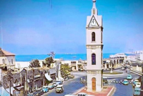 صورة نادرة لبرج الساعة في يافا تعود لعام 1946