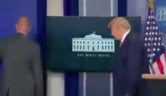 شاهد: ترامب ينسحب من مؤتمر صحفي بعد اقتراب المتظاهرين من البيت الأبيض 