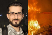 استشهاد الصحفي أحمد منصور بعد إصابته بقصف خيمة الصحفيين