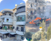 القدس: هدم عمارة سكنية في حي واد قدوم بحجة عدم الترخيص