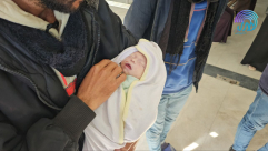 استشهاد رضيعة من جراء البرد القارس داخل خيمة في غزة