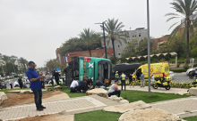 22 إصابة اثر انقلاب حافلة في ريشون لتسيون