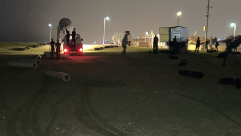 بالصور: استعدادات لإقامة صلاة عيد الأضحى في متنزه العجمي بيافا