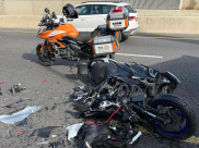 إصابة خطرة لراكب دراجة نارية بحادث طرق على شارع ايالون جنوب يافا