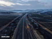 تصوير جوي يكشف حجم الأضرار جراء الحرائق المندلعة في جبال القدس