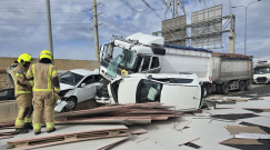 إصابات بحادث طرق خطير بين عدة مركبات قرب الرملة 